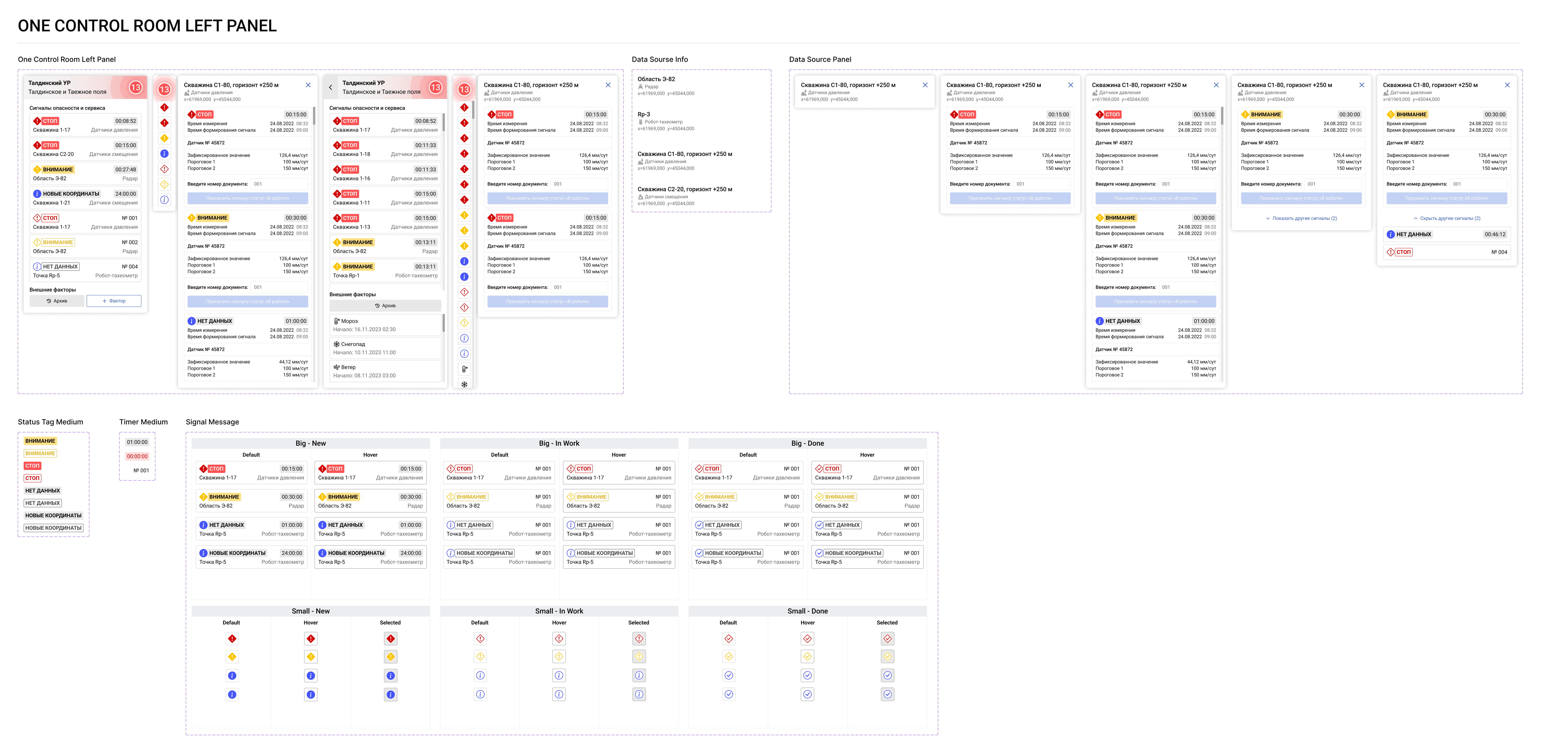 Элементы UI спецификации